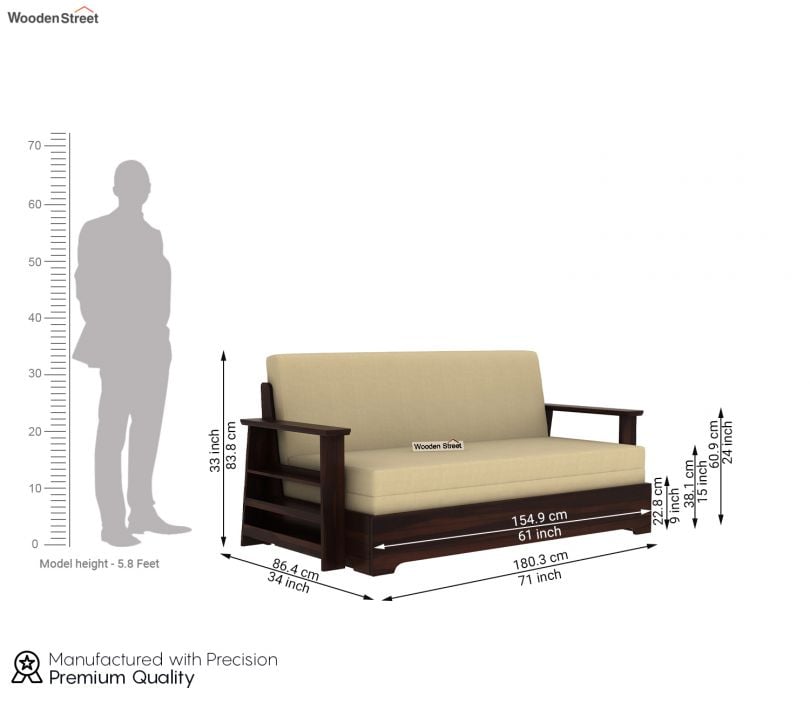 Sofa Cum Bed | Sofa Cum Bed With Armrests | Wooden Sofa Cum Bed | Wooden Sofa Beds | Soda Beds | The Sofa Beds