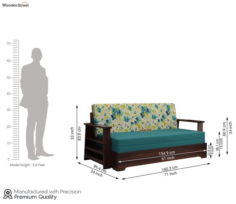 Sofa Cum Bed | Sofa Cum Bed With Armrests | Wooden Sofa Cum Bed | Wooden Sofa Beds | Soda Beds | The Sofa Beds