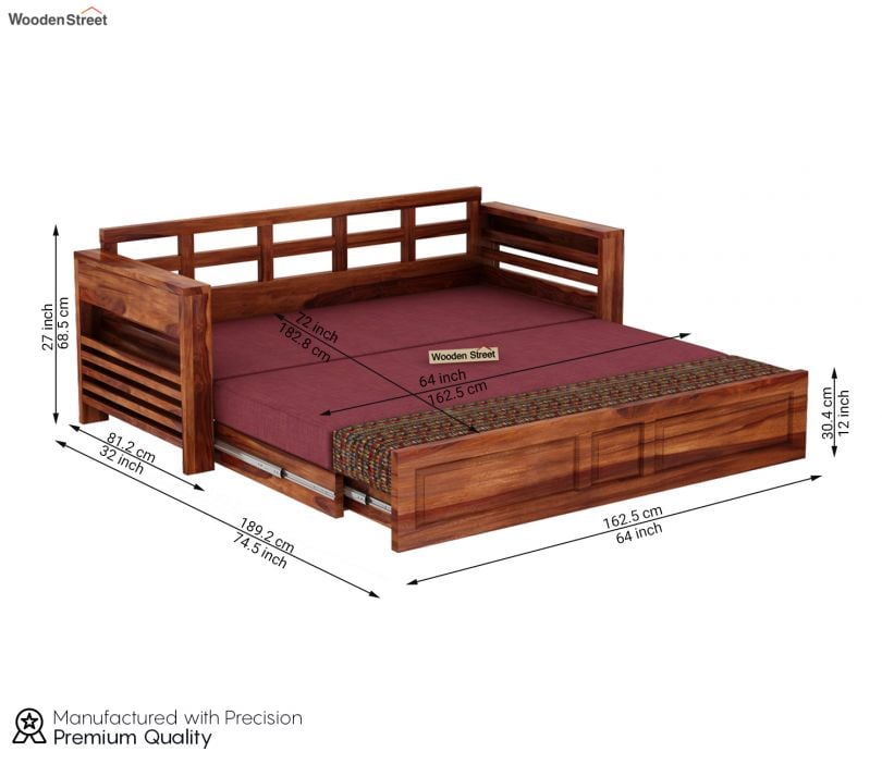 Sofa Bed With Storage | Wooden Sofa Cum Bed | Sofa Beds | Sofa Cum  Beds