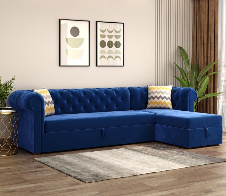 Buy L Shaped Sofa cum Bed with Storage | modern sofa bed furniture for sale | latest sofa design