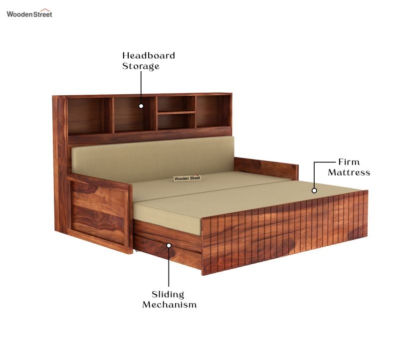 Savannah Sofa Cum Bed With Storage | King Size Sofa Cum Bed | The Sofa Beds | Sofa Cum Bed | Sofa Bed | Wooden Sofa Cum Bed