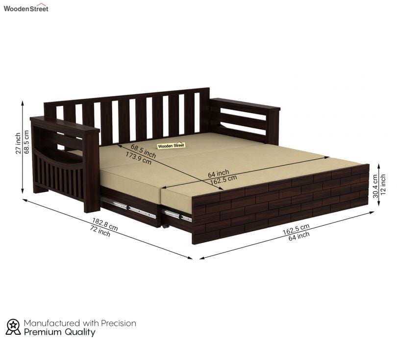 best sofa cum bed design, pull out wooden sofa bed online in India