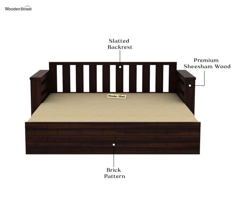 best sofa cum bed design, pull out wooden sofa bed online in India